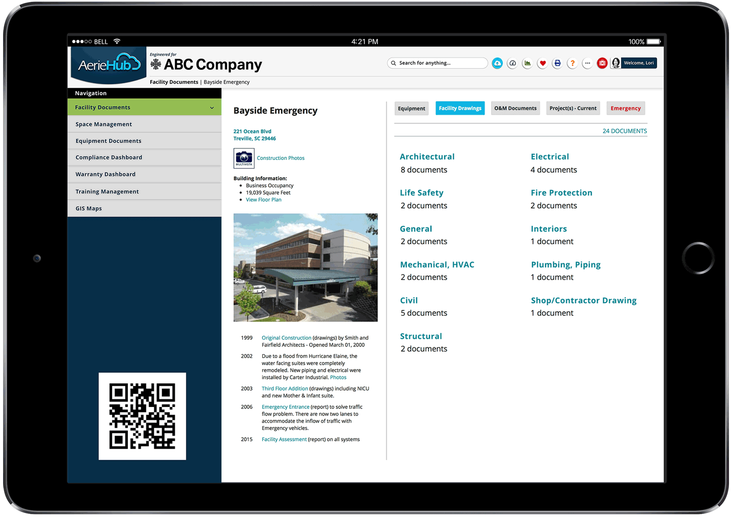 Rotating images of all AerieHub modules shown on Ipad